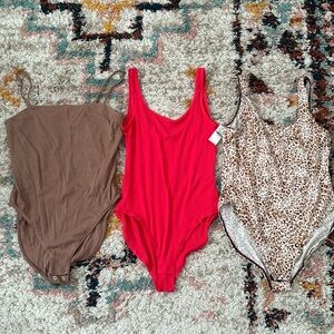 SET OF 3 Mixed Old Navy Tank Top Bodysuits Size Medium